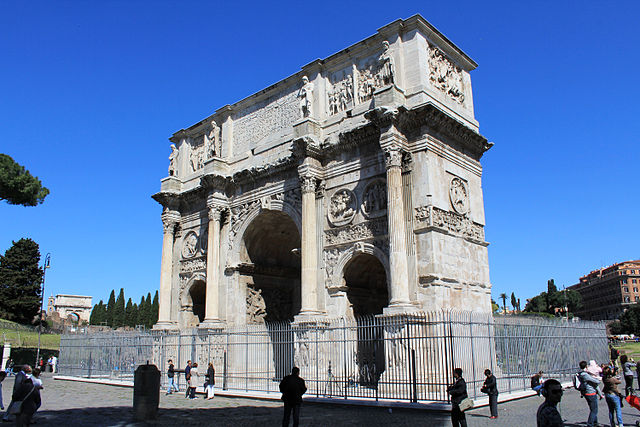 Arch of Constantine near of Colosseum, Rome, Ital