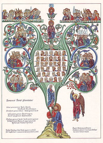Hortus Deliciarum, Der Stammbaum Christi.JPG