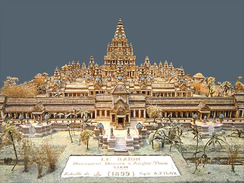 An artists representation of Angkor Thom Cambodia at musée Guimet